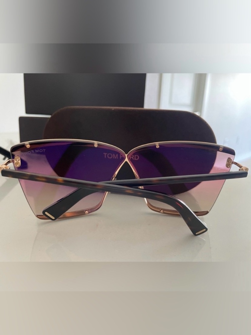 Tom Ford Gold/ Pink Sunglasses - Gradient Lenses